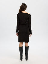 Selected Anja mekko - kimallemekko - musta - IHANA Store - naisten vaatteet - lifestyle 