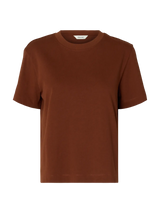 Selected Essential boxy t-paita - kuparin ruskea - pyöreä kaula-aukko - t-paita - boxy - naisten vaatteet -  IHANA Store - lifestyle - kotimainen verkkokauppa