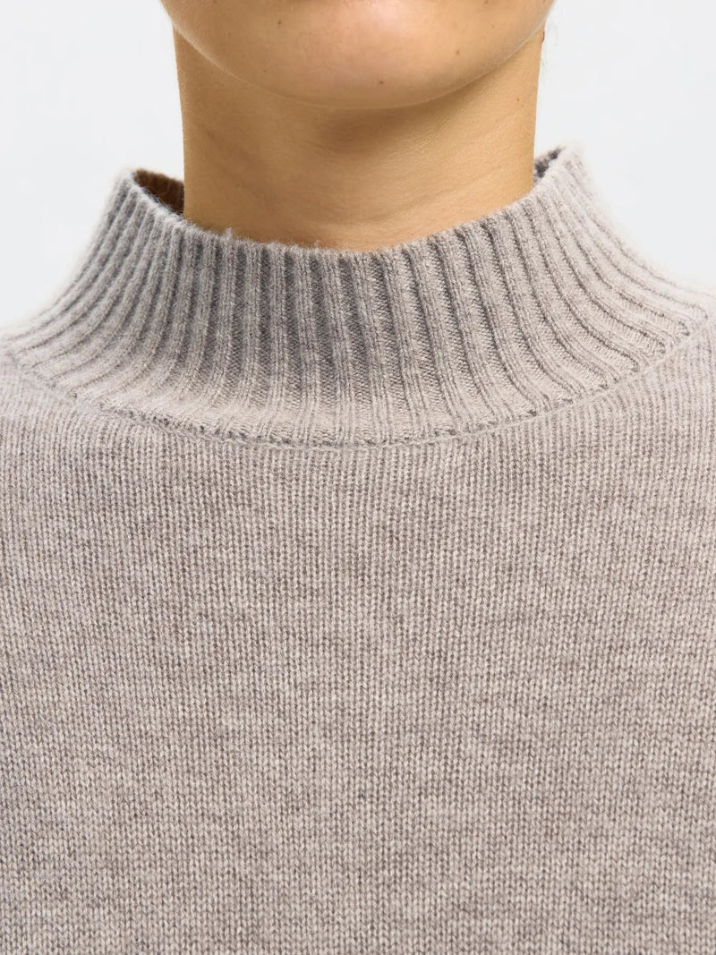 Selected Cille villaneule - beige - naisten neuleet - villavaatteet - naisten muoti - pukeutuminen - lifestyle - IHANA Store