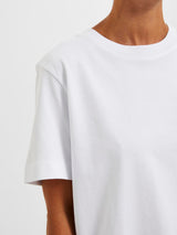 Selected Femme Essential t-paita - pyöreä kaula-aukko - t-paita - boxy - valkoinen - naisten vaatteet - IHANA Store - lifestyle - verkkokauppa
