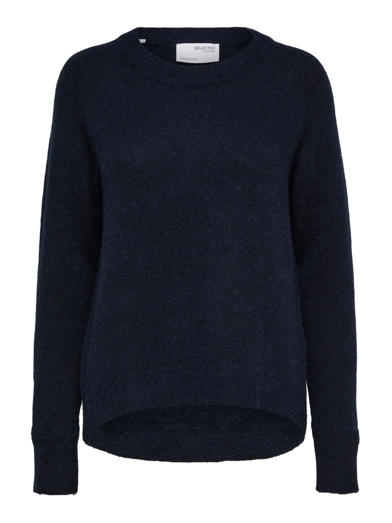 Selected Femme Lulu o-aukkoinen neule - sininen - neuleet - Naisten vaatteet - muoti - pukeutuminen - lifestyle - IHANA Store - verkkokauppa