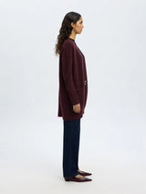 Selected Femme Lulu neuletakki  - viininpunainen - naisten neuletakit - muoti - lifestylemyymälä - IHANA Store