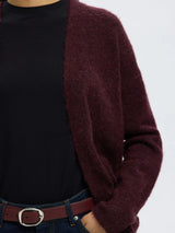 Selected Femme Lulu neuletakki  - viininpunainen - naisten neuletakit - muoti - lifestylemyymälä - IHANA Store