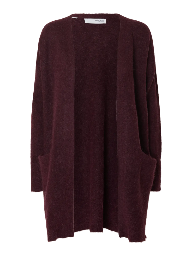 Selected Femme Lulu neuletakki  - viininpunainen - naisten neuletakit - muoti - lifestylemyymälä - IHANA Store