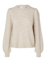 Selected Femme Lulu neulepusero - beige - naisten vaatteet - muoti - lifestyle - IHANA Store 