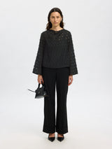 Selected Femme Marion pusero - musta - naisten paidat - puserot - naisten muoti - lifestyle - IHANA Store