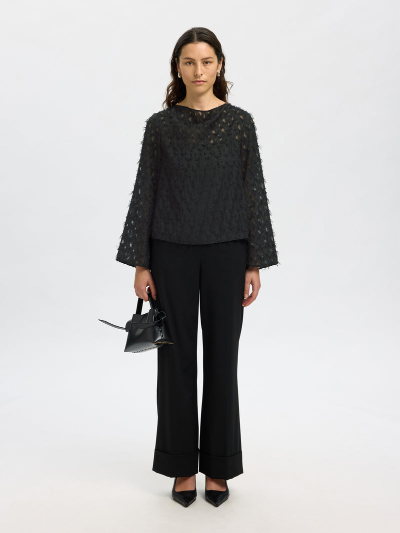 Selected Femme Marion pusero - musta - naisten paidat - puserot - naisten muoti - lifestyle - IHANA Store