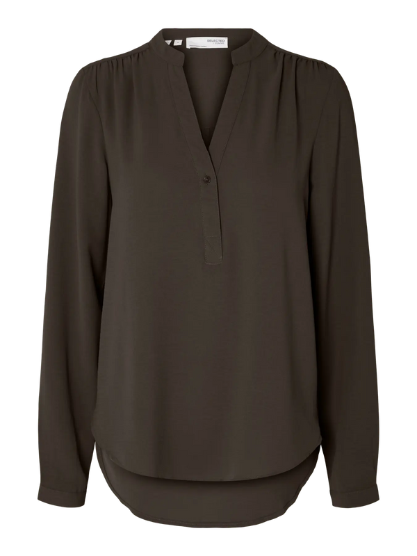 Selected Femme Mivia pusero - ruskea - yläosat - vaatteet - naisten paidat - muoti - lifestylemyymälä - IHANA Store