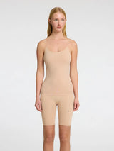 Selected Femme Selma hihaton toppi - beige - alustopit - hihattomat topit - naisten pukeutuminen - IHANA Store