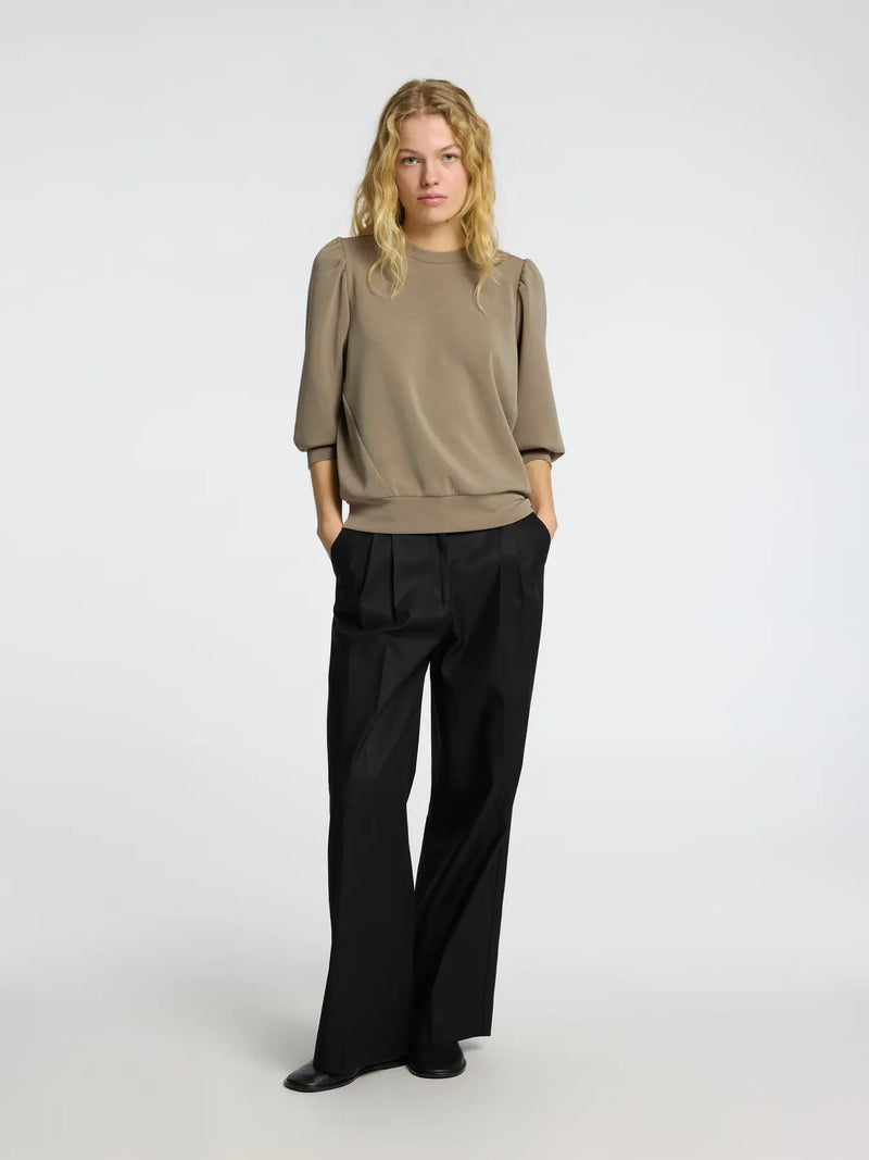 Selected Femme Tenny collegepusero - oliivi - naisten paidat - puserot - collegepaidat - naisten muoti - lifestyle - IHANA Store