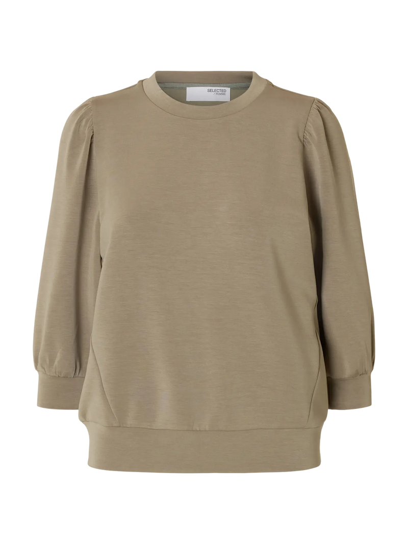 Selected Femme Tenny collegepusero - oliivi - naisten paidat - puserot - collegepaidat - naisten muoti - lifestyle - IHANA Store