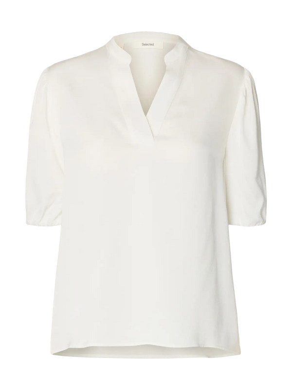 Selected Laurina pusero - valkoinen - naisten paidat - pukeutumispaidat - muoti - verkkokauppa - IHANA Store