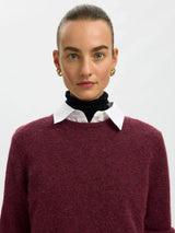 Selected Femme Lulu New neule- viininpunainen - neuleet ja neuletakit - yläosat - Naisten vaatteet - IHANA Store - lifestyle