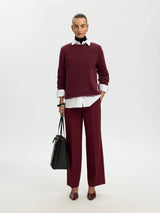 Selected Femme Lulu New neule- viininpunainen - neuleet ja neuletakit - yläosat - Naisten vaatteet - IHANA Store - lifestyle