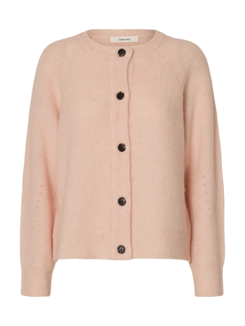 Selected Femme Lulu lyhyt neuletakki - persikka - neuleet ja neuletakit - yläosat - vaatteet - IHANA Store