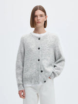 Selected Lulu neuletakki - vaaleanharmaa- SLW LULU SHORT CARDIGAN - neuleet ja neuletakit - yläosat - Naisten vaatteet - IHANA Store - lifestyle - kotimainen verkkokauppa