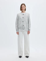 Selected Lulu neuletakki - vaaleanharmaa- SLW LULU SHORT CARDIGAN - neuleet ja neuletakit - yläosat - Naisten vaatteet - IHANA Store - lifestyle - kotimainen verkkokauppa