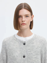 Selected Lulu neuletakki - vaaleanharmaa- SLW LULU SHORT CARDIGAN - neuleet ja neuletakit - yläosat - Naisten vaatteet - IHANA Store - lifestyle - kotimainen verkkokauppa