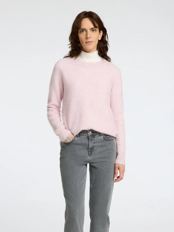 Selected Femme Lulu neule - roosa - villaneule - o-aukko - o-aukkoinen neule - naisten vaatteet - IHANA Store 