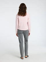 Selected Femme Lulu neule - roosa - villaneule - o-aukko - o-aukkoinen neule - naisten vaatteet - IHANA Store 