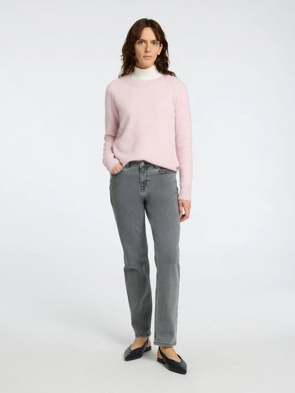 Selected Femme Lulu neule - roosa - villaneule - o-aukko - o-aukkoinen neule - naisten vaatteet - IHANA Store 