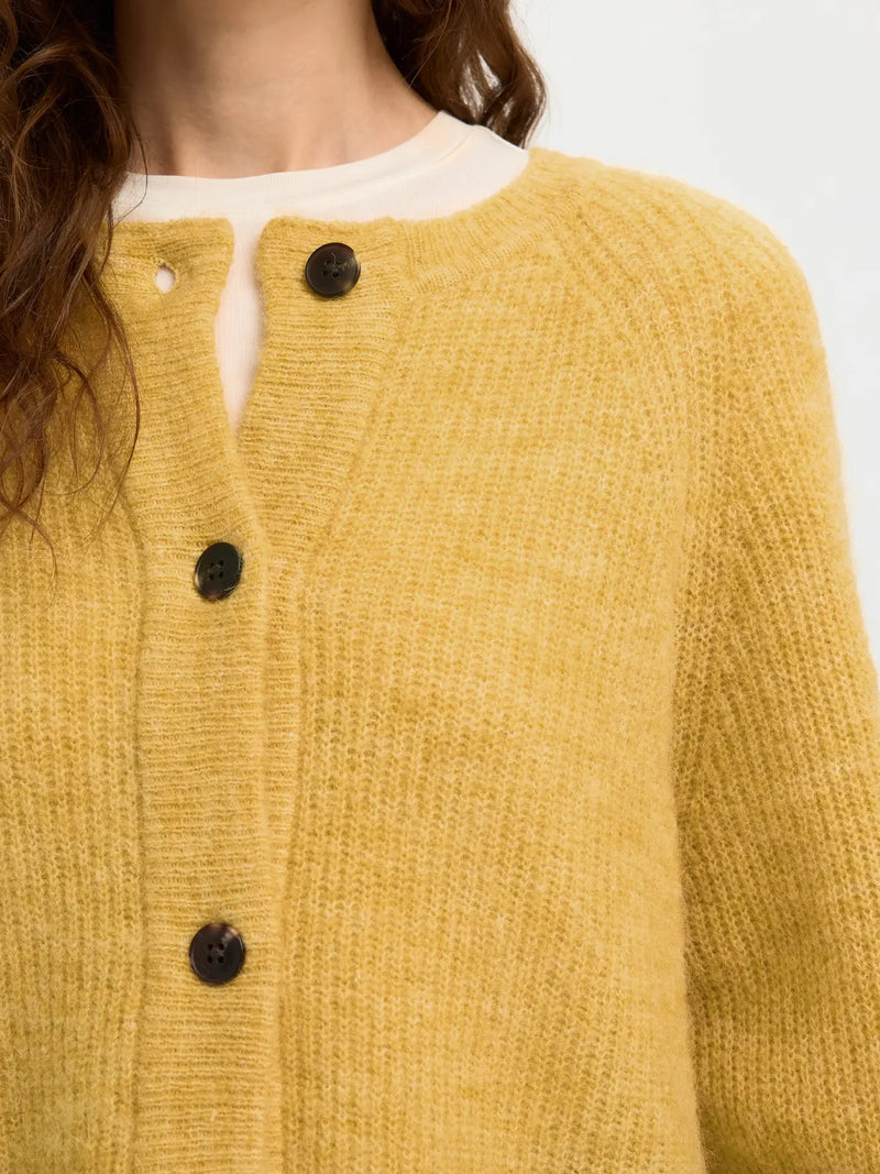 Selected Lulu neuletakki lyhyt - keltainen - neuletakit - naisten vaatteet - muoti - pukeutuminen - lifestylemyymälä - IHANA Store