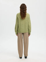 Selected Lulu neuletakki lyhyt - vaaleanvihrea - neuletakit - naisten vaatteet - muoti - pukeutuminen - lifestylemyymälä - IHANA Store