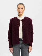 Selected Femme Lulu neuletakki - viininpunainen - neuleet ja neuletakit - yläosat - Naisten vaatteet - IHANA Store - lifestyle