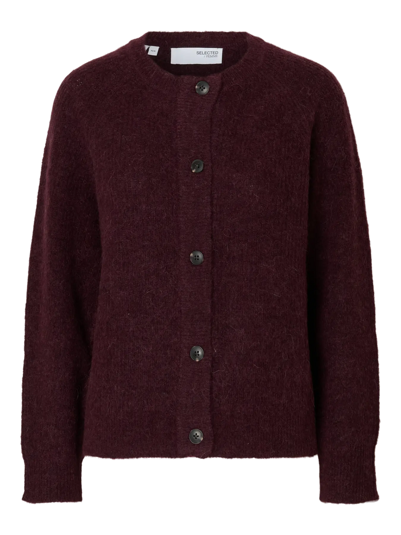 Selected Femme Lulu neuletakki - viininpunainen - neuleet ja neuletakit - yläosat - Naisten vaatteet - IHANA Store - lifestyle