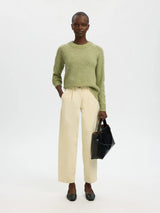 Selected Lulu o-aukkoinen neule - vaaleanvihreä - neuleet - naisten muoti - pukeutuminen - lifestyle  - IHANA Store