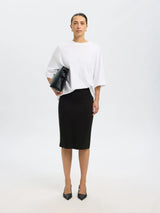 Selected Shelly hame - musta - kynähame - trikoohame - naisten alaosat - muoti - naisten hame musta - lifestyle  - IHANA Store - kotimainen verkkokauppa