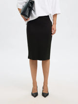 Selected Shelly hame - musta - kynähame - trikoohame - naisten alaosat - muoti - naisten hame musta - lifestyle  - IHANA Store - kotimainen verkkokauppa