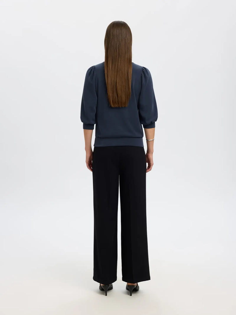 Selected Femme Tenny collegepusero - sininen - naisten paidat - puserot - collegepaidat - naisten muoti - lifestyle - IHANA Store