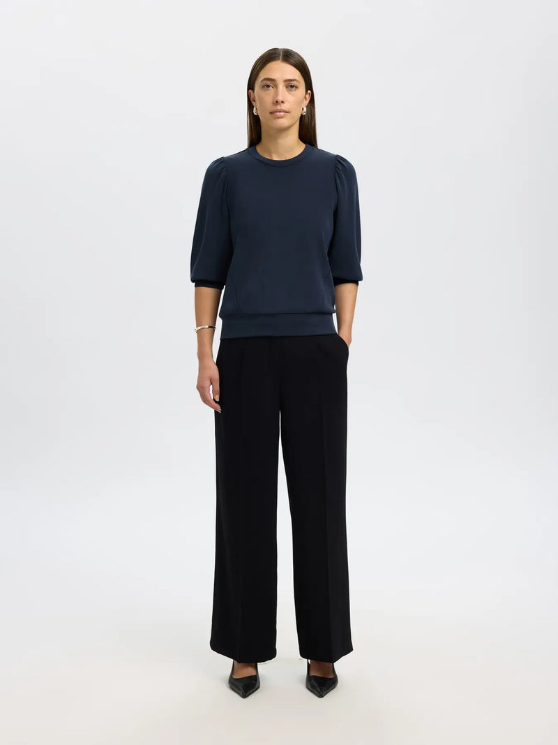 Selected Femme Tenny collegepusero - sininen - naisten paidat - puserot - collegepaidat - naisten muoti - lifestyle - IHANA Store