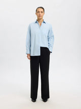 Selected Tinni Relaxed housut - musta - naisten alaosat - leveälahkeiset housut - vajaamittainen lahje - naisten muoti - pukeutuminen - IHANA Store -lifestylemyymälä - kotimainen verkkokauppa