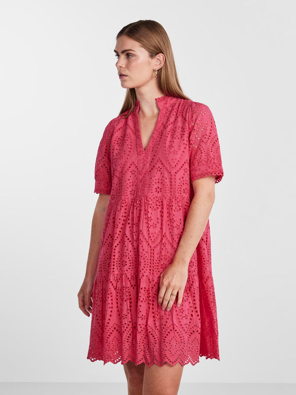 YAS Holi mekko - pinkki - lyhythihaiset mekot - naisten pukeutuminen - Naisten vaatteet - IHANA Store - lifestyle - verkkokauppa