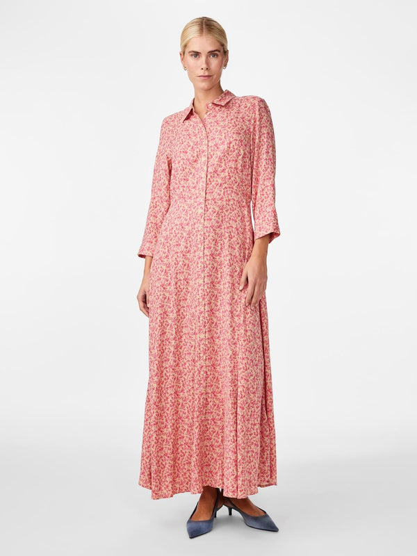 YAS Savanna mekko - beige-roosa kukkakuvioitu - naisten vaatteet - IHANA Store - lifestylemyymälä - vaateliike - verkkokauppa