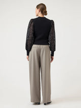 YAS Dotme neule - musta - naisten vaatteet - yläosat - neulepusero - IHANA Store 