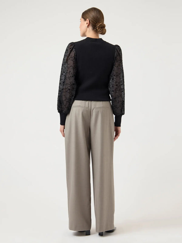 YAS Dotme neule - musta - naisten vaatteet - yläosat - neulepusero - IHANA Store 