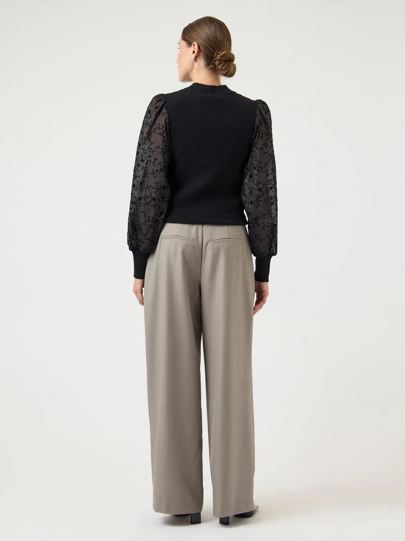 YAS Dotme neule - musta - naisten vaatteet - yläosat - neulepusero - IHANA Store 