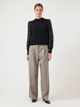 YAS Dotme neule - musta - naisten vaatteet - yläosat - neulepusero - IHANA Store 