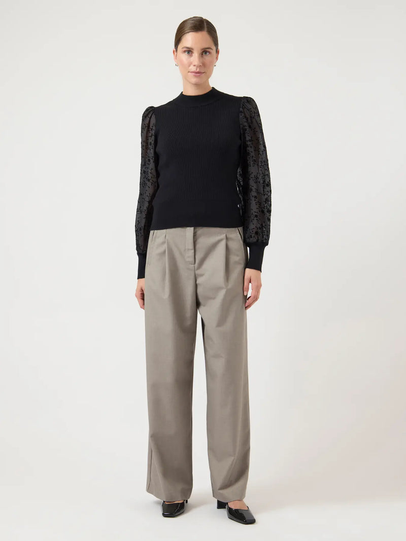 YAS Dotme neule - musta - naisten vaatteet - yläosat - neulepusero - IHANA Store 