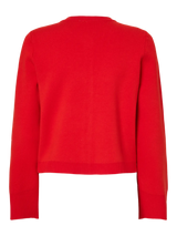 YAS Elena neuletakki - punainen - villaton neuletakki - naisten muoti - lifestylemyymälä - IHANA Store