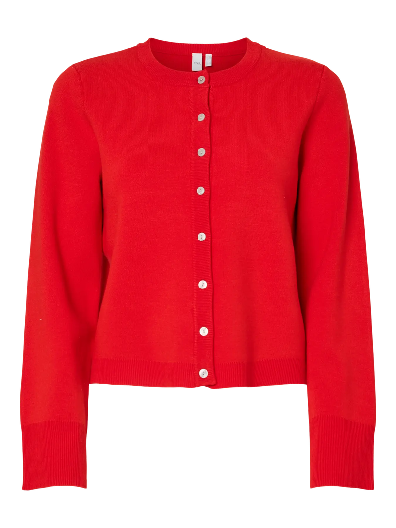 YAS Elena neuletakki - punainen - villaton neuletakki - naisten muoti - lifestylemyymälä - IHANA Store