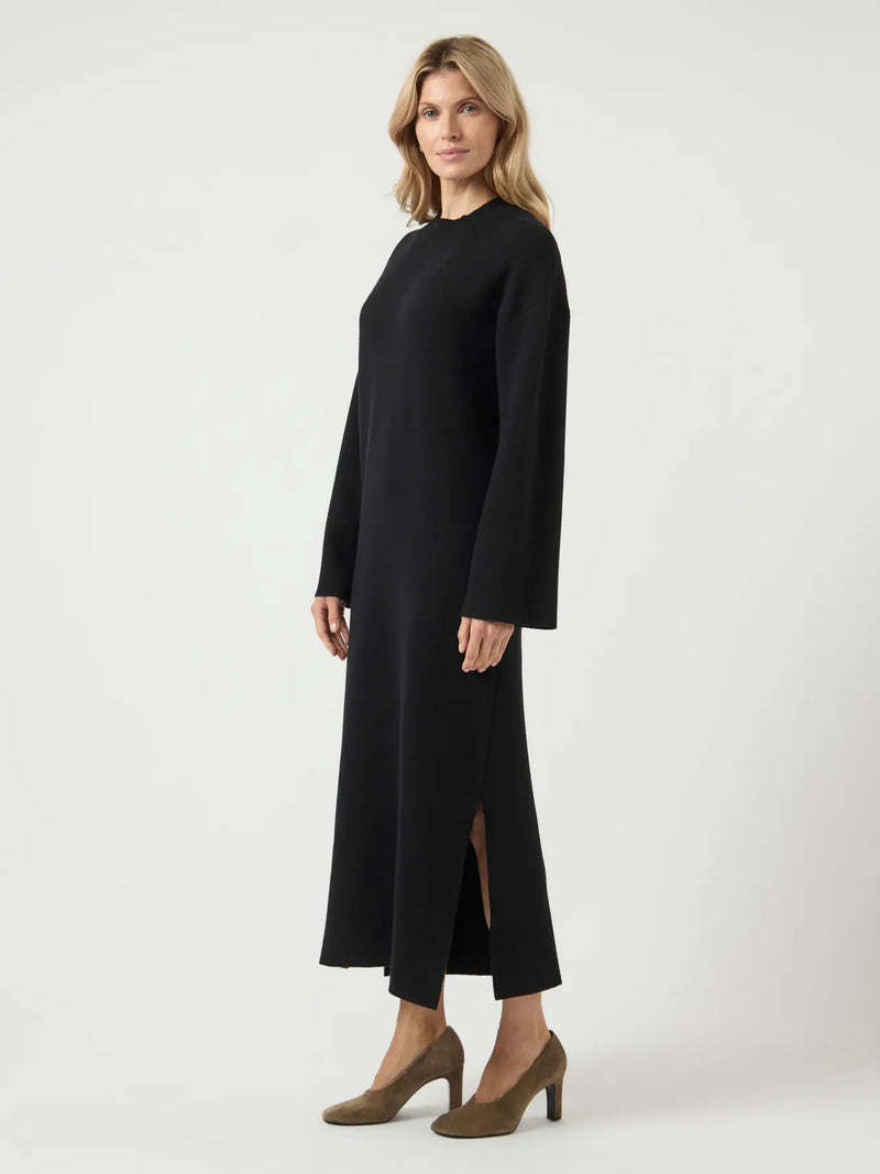 YAS Elma neulemekko - musta - villaton neulemekko - mustat neulemekot - maksimekko - naisten muoti - lifestyle - IHANA Store