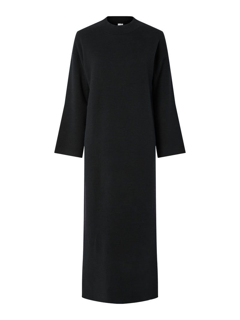 YAS Elma neulemekko - musta - villaton neulemekko - mustat neulemekot - maksimekko - naisten muoti - lifestyle - IHANA Store