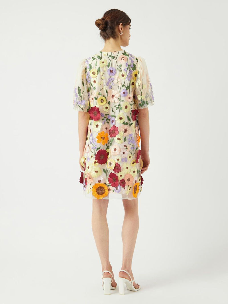 YAS Flowerings mekko  - monivärinen - naisten juhlamekot - muoti - pukeutuminen - lifestylemyymälä- IHANA Store
