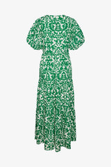 YAS Greena mekko - maksimekko - puuvillamekko - vihreä - kuvioitu -naisten vaatteet - IHANA Store