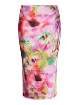 YAS Lingo hame - kuvioitu - juhlahame - lila - pinkki - naisten vaatteet - IHANA Store - lifestylemyymälä - kotimainen verkkokauppa