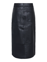 YAS Mina nahkahame - musta - midimittainen nahkahame - naisten muoti - IHANA Store